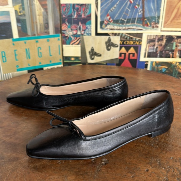 Vintage Manolo Blahnik Ballet Flats with Bows - Picture 3 of 8